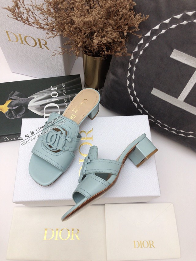 Dior迪奧2021春夏新款果凍色女鞋 CD字母logo五金扣平底鏤空人字拖夾趾涼鞋 dx2857